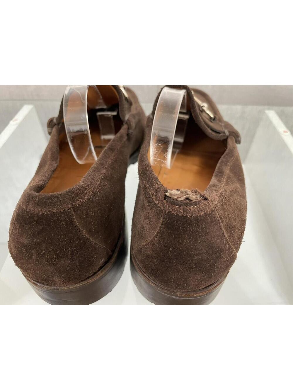 GUCCI Men's Dark Chocolate Suede Shoes Dress Loafers Brands Size 8.5 D (A306) - Picture 7 of 10